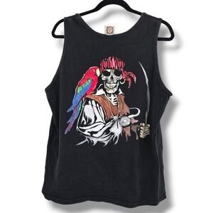 Yacht Club Pirate Tank Top Cozumel Mexico Graphic Sleeveless‎ Mens L